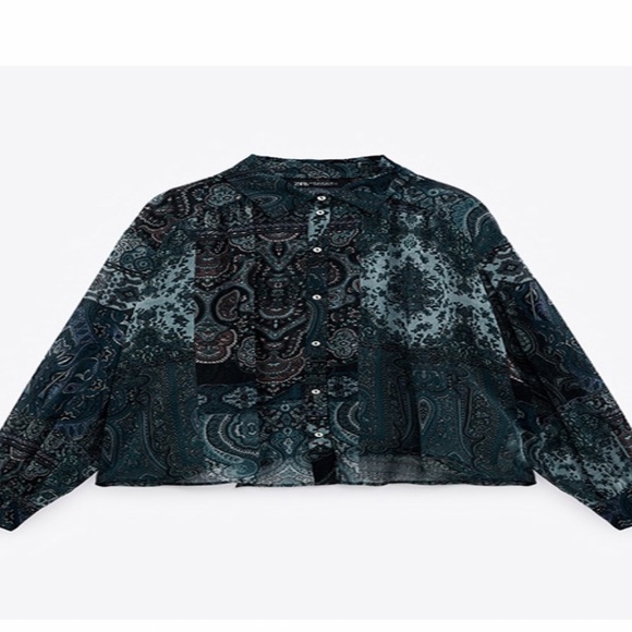 Semi-Sheer Printed Shirt - Picture 6 of 6